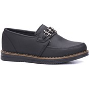 Resim MAGIC SHOES Günlük Tokalı Siyah Ortopedik Kullanışlı Mevsimlik Çocuk Ayakkabısı 