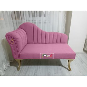 Resim Alda Gelsin Yeni Model Ultra Lüks Alda Çizgili Josefin Bench Puf Berjer 120 cm 