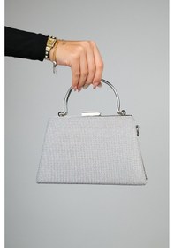 Resim Luvishoes Luvi Shoes 4024 Gümüş Simli Kadın Abiye Çanta Çok Renkli 