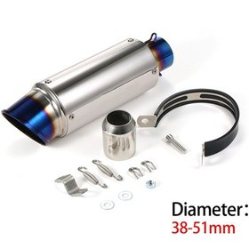 Resim Geeksen 38-51mm Evrensel Motosiklet Egzoz Borusu Kuyruk Yenileme Egzoz Susturucusu Motosiklet Atv'ye Uygun 