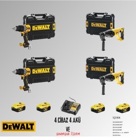 Resim Dewalt DCD805NT+ DCD805NT + DCH133NT + DCH133NTt 4 Adet 5 Amper Akü + Şarj Aleti Set 