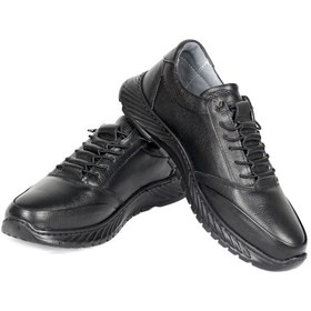 Resim Iç Dış Hakiki Deri Comfort Taban Ortopedik Günlük Erkek Ayakkabı Siyah 