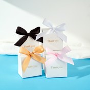 Resim 25 Adet/Paket Yeni Premium Şekilli Teşekkür Kutuları, Çok Renkli Sıcak Damgalama ile, Düğün Partisi Hediye Ambalajı İçin Uygundur. 