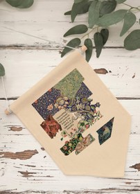 Resim Oturma Odası Pinterest Duvar Dekoru, Sanat Serisi, Kanvas Flama Askılı Duvar Örtüsü NO:437 - Renkli - 5 / 70 x 100 