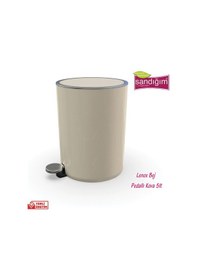 Resim Primanova Lenox Pedallı Çöp Kovası 5 Lt Gri Beyaz 