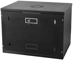 Resim 9U Duvar Tipi Soft Serisi Network Server Kabinet, 400mm Derinlik, Server Rack Kabinet Muhafazası, 4mm Temperli Darbelere Karşı Dayanıklı Ön Cam Panel, IT Ekipmanları Muhafaza kabini 