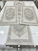 Resim İnci Gri 3'lü Yatak Odası Takım Halı Argın Halı 