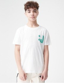 Resim Jack Lions Erkek Çocuk Pamuklu Yazılı Tshirt-14022-krem Krem 