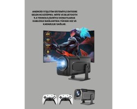 Resim Hcs350pro 1080p Full Hd Taşınabilir Android Projektör 