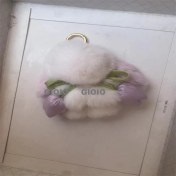 Resim Silver1 Gıoıo Yeni Sevimli Gerçek Saç Tilki Küçük Cinderblock Saç Araba Anahtarlık Kolye Ins Pixie Peluş Top Çanta Aksesuarları (Yurt Dışından) 