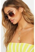 Resim Goldmine Unisex Güneş Gözlüğü Kahverengi 