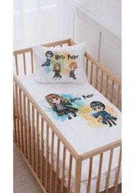 Resim %100 Pamuk Anne Yanı Beşik Nevresim Takımı 60x100 Harry Ve Hermione 