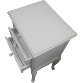 Resim Komodin Lükens Aslan 3Çekmece 1Adet Parlak Beyaz Renk Porselen K 