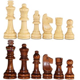 Resim Sedef Okey Eser Ahşap Satranç Taşı No:35 Büyük Boy (şah: 8,8 Mm -piyon: 4 Mm -vezir:8,5 Mm ) 