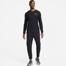 Resim Nike Sportswear Club Erkek Siyah Uzun Kollu T-Shirt 