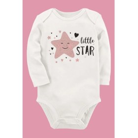 Resim Limon Organik Baskılı Pamuklu Unisex Bebek Body UZUNKOLE129 