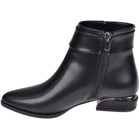 Resim Beety Taş Detaylı Sivri Burun Kadın Bot Bee-701 Siyah-Siyah 