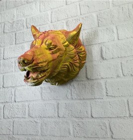 Resim Gold Kurt Duvar Aksesuarı Asılabilir 3d Dekoratif Heykel 25x19 Cm 