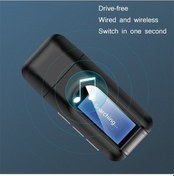Resim Diğer T11 2'si 1 Arada Usb Bluetooth 5.0 Alıcı Verici, Lcd Ekranlı Siyah Ses Adaptörü 
