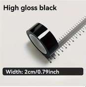 Resim Turcoshop11 1 Adet 5m Siyah Pvc Araç Çizgi Film Şeridi 2cm Ayna Ve Kapı Koruması Çizilmeye Dayanıklı 