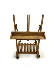 Resim Ahşap Şovale Tekerlekli Kare Ayaklı H Tipi 
