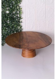 Resim Atby Akasya 33cm Pasta Standı T/11 Kahverengi 