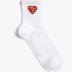 Resim Erkek Superman Lisanslı Baskılı Çorap 