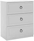 Resim Hampton 3 Çekmeceli Şifonyer-mat Beyaz 72x93x44 Cm Gxyxd 