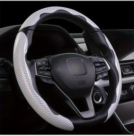 Resim Chuangyinshop 3lu Gm Uyumlu Karbon Fiber Beyaz Direksiyon Kılıfı Araç Kaymaz Direksiyon Kapağı 3'lü Paket - Karbon Fiber Beyaz 