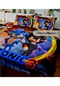 Resim Özel Tasarım Çocuk,tek Kişilik Nevresim Takımı 160x240 Cm Sonıc3 