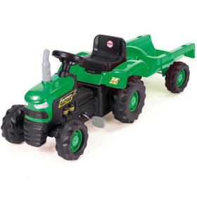 Resim Dolu Dolu 8053 Römorklu Traktör Pedallı Yeşil 
