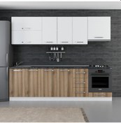 Resim Minar 260 Cm Mutfak Dolabı Beyaz Dore 260-D5 Beyaz 