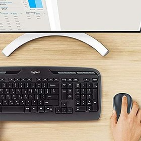 Resim Logitech MK330 Kablosuz Klavye ve Mouse Seti, Multimedya Tuşları, Sıvı Dökülmesine Dayanıklı, 10 m Kullanım Mesafesi, Türkçe Q Klavye, Siyah 