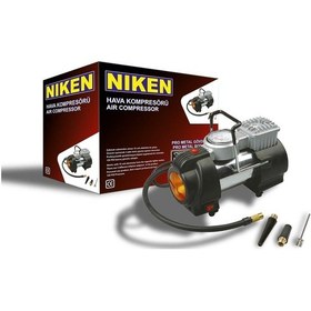 Resim Araç Lastik Hava Kompresörü Metal 12V Işıklı 