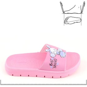 Resim GEZER Kız Çocuk Yazlık Best Friend Bunny PU Rahat Taban Ev Banyo Havuz Plaj Terlik 