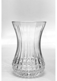 Resim Kristal Kesme Bakara Desen İnce Belli Çay Bardağı 6 Adet 