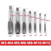 Resim Woodhub Klavuz Seti M3-M4-M5-M6-M8-M10-M12 Metrik Diş Açma Klavuzları 