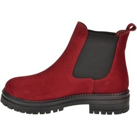 Resim Pullman Hakiki Deri Lastikli Kadın Bot PLM-150 BORDO SÜET 