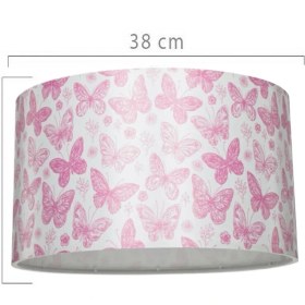 Resim Lambader Şapkası Pembe Kelebek 