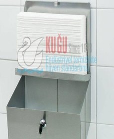 Resim KG-GOLDPAPER Paslanmaz Çelik 200'lü Z Katlama Kağıt Havlu Dispanseri Aparatı 0902a 