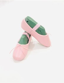 Resim Yıldız Bale Kostüm ve Spor Ürünleri Pembe Deri Tek Taban Bale Patiği 