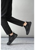 Resim Muggo Kens Garantili Erkek Ortopedik Günlük Bağcıklı Yürüyüş Koşu Sneaker Spor Ayakkabı Siyah 