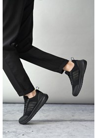 Resim Muggo Kens Garantili Erkek Ortopedik Günlük Bağcıklı Yürüyüş Koşu Sneaker Spor Ayakkabı Siyah 