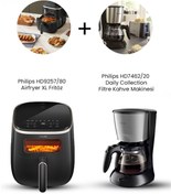 Resim Philips Airfryer HD9257/80 Airfryer XL Fritöz (HD7462/20 Filtre Kahve Makinesi Hediyeli) 