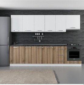 Resim Minar 295 Cm Mutfak Dolabı Beyaz Dore 295-D5 Beyaz 