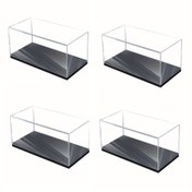 Resim 4 Adet Şeffaf Akrilik Sergi Kutuları 10.41x4.57x4.57 cm - Toz Geçirmez Koruyucu Saklama Kutusu 1/64 & 1/87 Ölçekli Model Arabalar, Minyatür Figürler, Koleksiyonluk Oyuncak Depolama, Koleksiyonluk Saklama | Dayanıklı PVC Malzemeler 