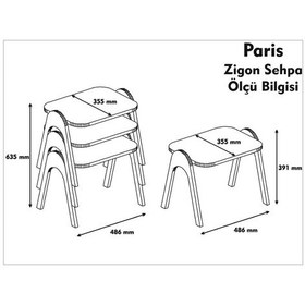 Resim Variant Paris Tepsi Zigon Sehpa (Ceviz-Beyaz) 