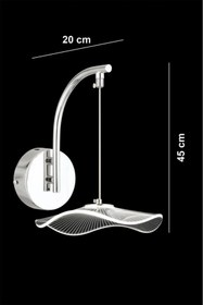 Resim İstanbul Avize İstanbul Avize Aplik Şapka Gümüş Üç Renk Ledli Lüx Modern Aplik 