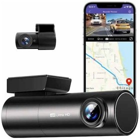 Resim Azdome M300s Wifi Gps 4k+1080p Çift Kameralı Araç İçi Kamera 