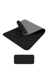 Resim Gymo Hizalamalı 6mm TPE Yoga Matı Pilates Minderi Diz Dirsek Koruyucu Matlı Set Siyah 